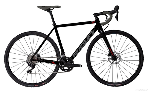 Cyclocross bicycle RIDLEY X-RIDE DISC - GRX600 2x11s - color XRI-05As (Black-Dove Grey-Red)