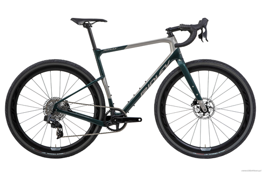 Gravel bicycle RIDLEY KANZO ADVENTURE 2.0 - Rival eTap AXS XPLR 1x12s - color KAD-01As (Racing Green Metallic-Autumn Grey-Black)
