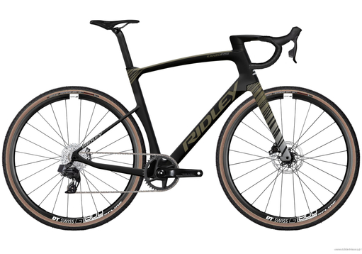 Gravel bicycle RIDLEY KANZO FAST - Rival eTap AXS XPLR 1x12s - color KAF-02Bm (Black-Battleship Grey-Camouflage Green) 