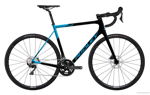 Road bicycle RIDLEY HELIUM DISC - Ultegra 2x11s - color HED-01Bs (Black-Belgium Blue-Sea Blue Metallic)