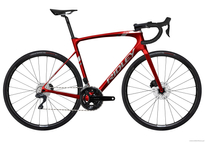 Road bicycle RIDLEY FENIX DISC - 105 Di2 2x12s - color FEN-01Bs (Candy Red Metallic-White-Battleship Grey)