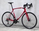 Road bicycle RIDLEY FENIX DISC - Ultegra 2x11s - color FEN-01Bs (Candy Red Metallic-White-Battleship Grey)