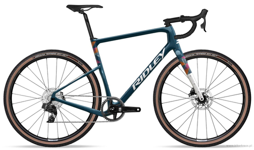Gravel bicycle RIDLEY KANZO ADVENTURE 2.0 - GRX600 1x12s - color KAD26D5s (Jeans Blue Metallic-White)