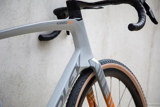 Gravel bicycle RIDLEY KANZO FAST - Rival eTap AXS XPLR 1x12s - color KAF-02As (Battleship Grey-Orange-Dove Grey)
