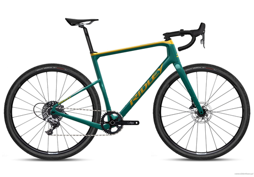 Gravel bicycle RIDLEY KANZO ADVENTURE 2.0 - Apex XPLR 1x12s - color KAD-02As (Honey Gold Metallic-Ocean Green)