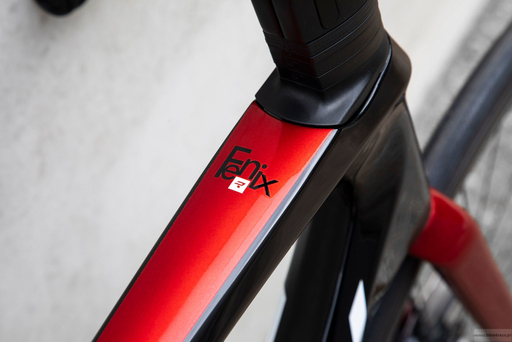 Road bicycle RIDLEY FENIX SLiC - Ultegra Di2 2x12s - color FSD-30As (Black-Candy Red Metallic-White)