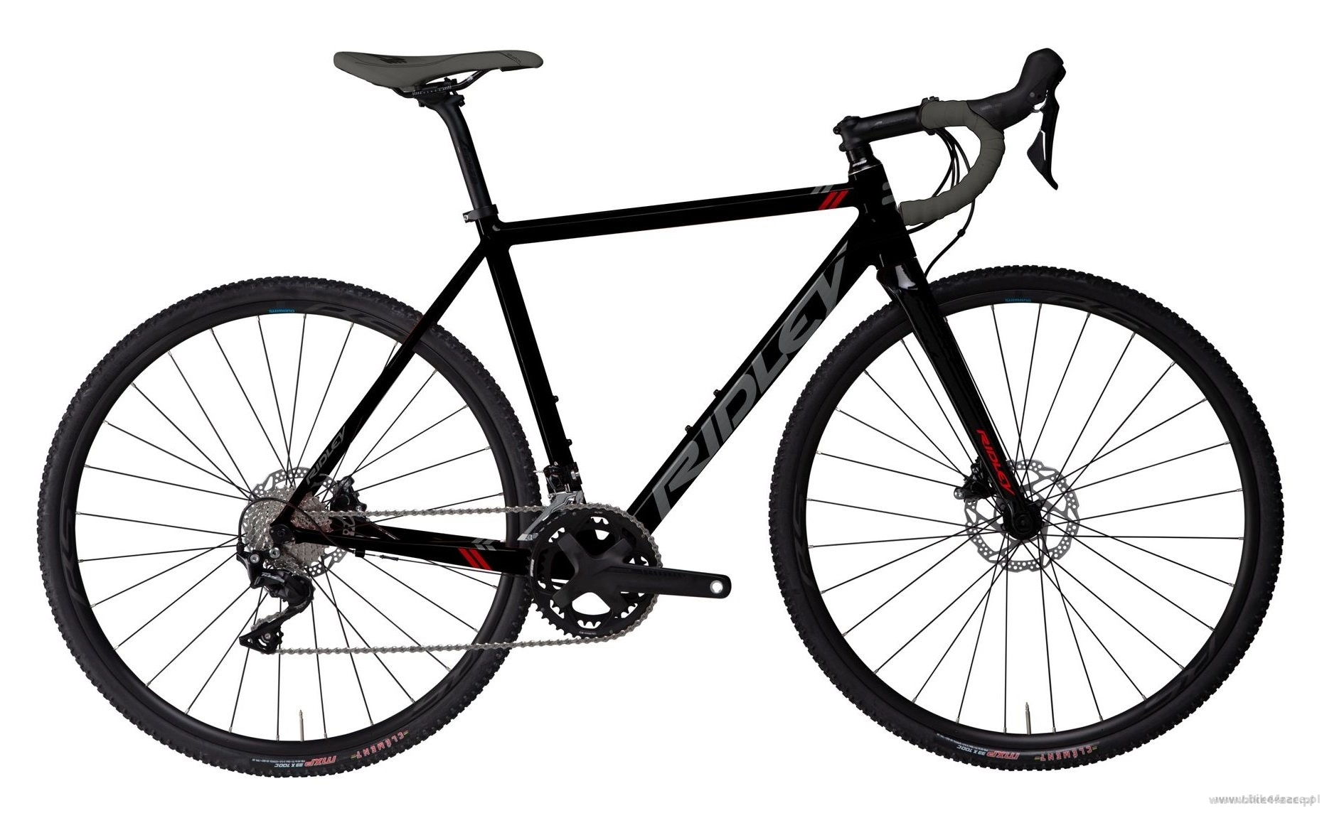 Cyclocross bicycle RIDLEY X-RIDE DISC GRX600 2x11s color XRI-05As  (Black-Dove Grey-Red)