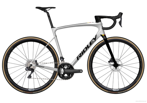 Road bicycle RIDLEY FENIX SLiC - Ultegra Di2 2x12s - color FSD32As (Pearl White-Black) 
