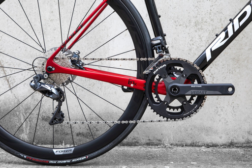 Road bicycle RIDLEY FENIX SLiC - Ultegra Di2 2x12s - color FSD-30As (Black-Candy Red Metallic-White)