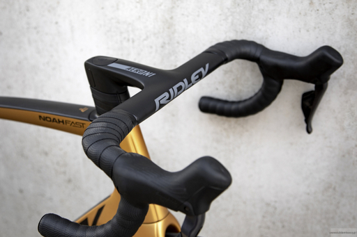 Road bicycle RIDLEY NOAH FAST DISC - 105 Di2 2x12s - color NFD-03Am (Black Metallic-Honey Gold Metallic)