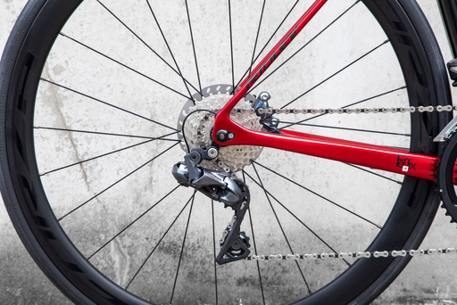 Road bicycle RIDLEY FENIX SLiC - Ultegra Di2 2x12s - color FSD-30As (Black-Candy Red Metallic-White)