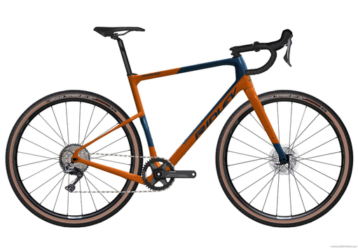 Rower gravel RIDLEY KANZO ADVENTURE 2.0 - GRX800 1x11s - kolor KAD-01Bs (Burnt Orange-Jeans Blue-Dark Yellow)